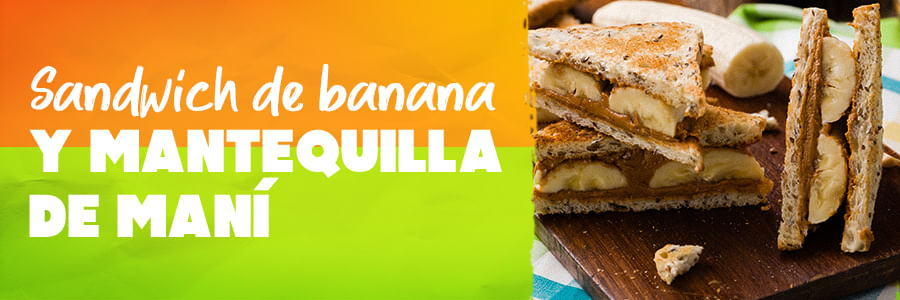 Sandwich de Mantequilla de Maní y Bananas - Recetas Supermercados La Colonia